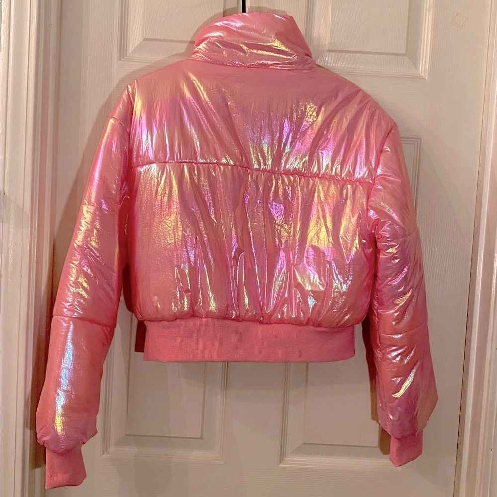 EN MERCI Shimmering Pink Women's Puffer Jacket ObO - Picture 10 of 13